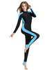 Rash Guard da donna per tutto il corpo UV 50+ 210 SGM Nylon/Poliestere Blu Rosso, Nero