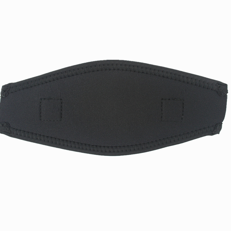 Copri cinturino per maschera in neoprene nero da 2 mm con velcro su di esso per uomo e donna 